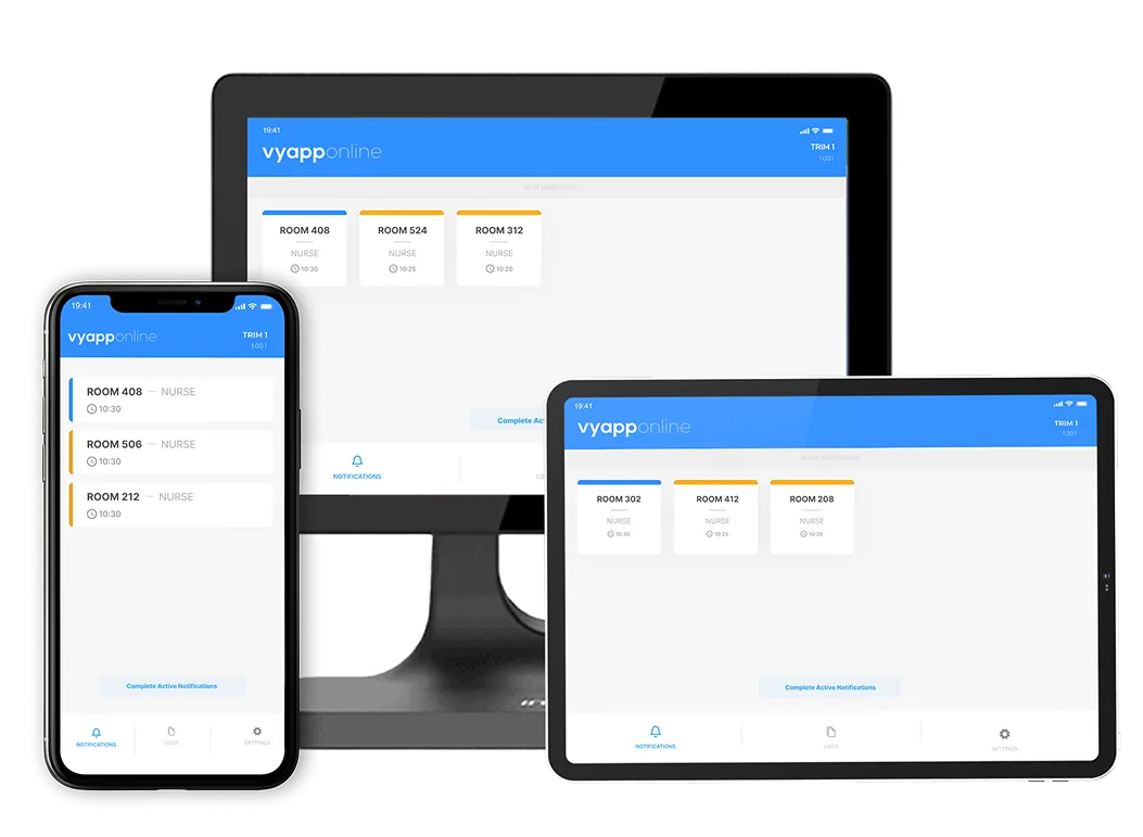 vycall online receivers for nurse calling system