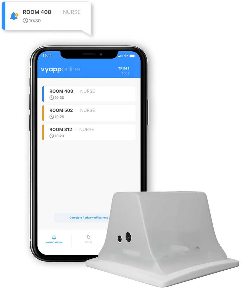 Nurse call receiver device