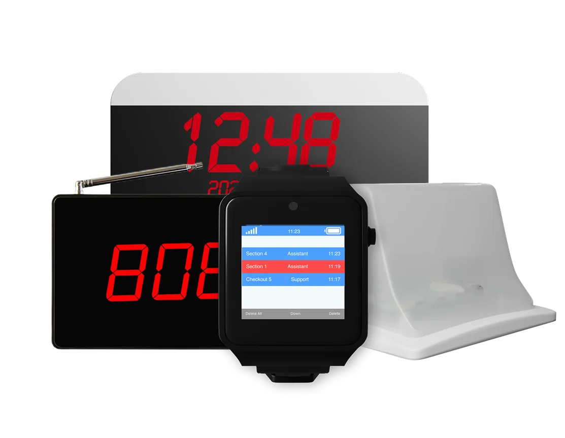 Retail staff receiver devices