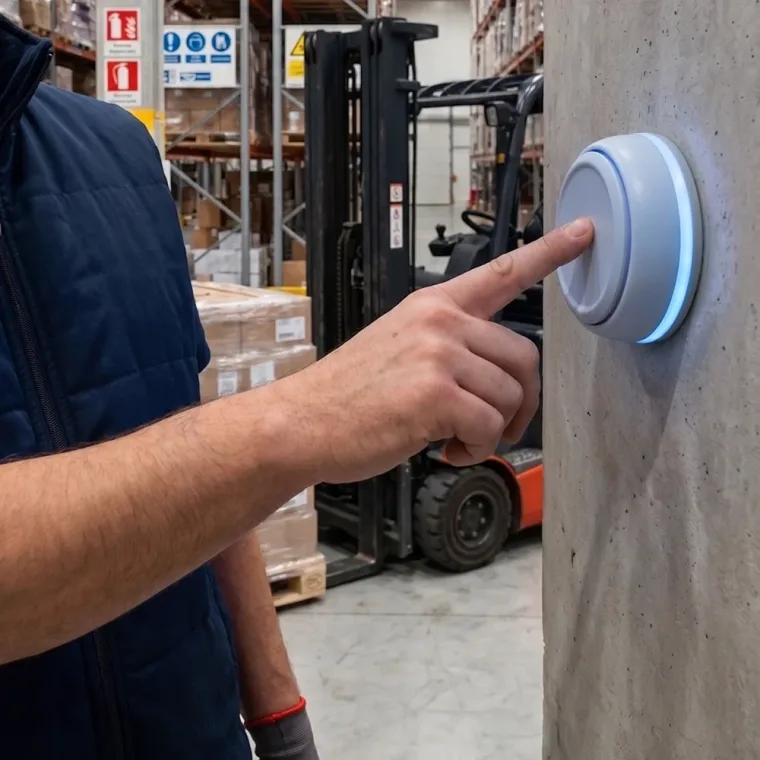 Forklift çağrı butonu