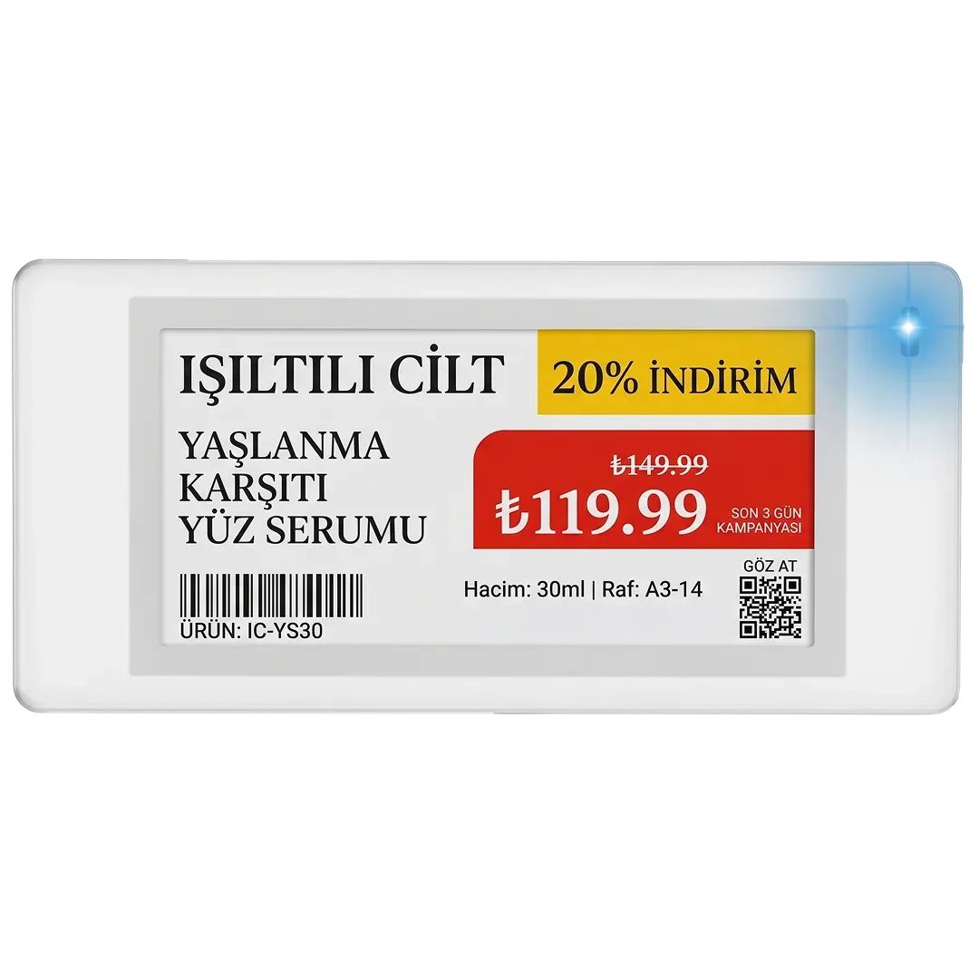 VyTag electronic shelf label in use