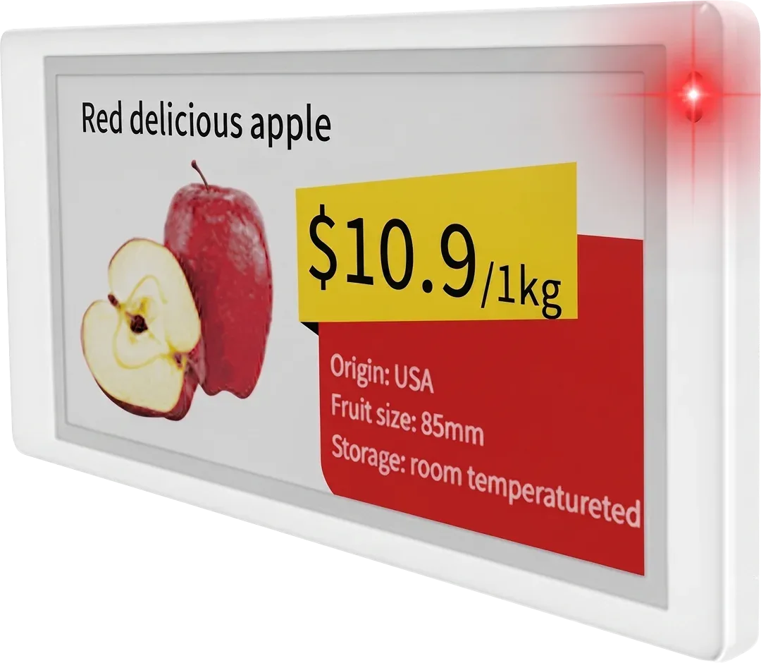 VyTag electronic shelf label showing a produce price on a promotion shelf