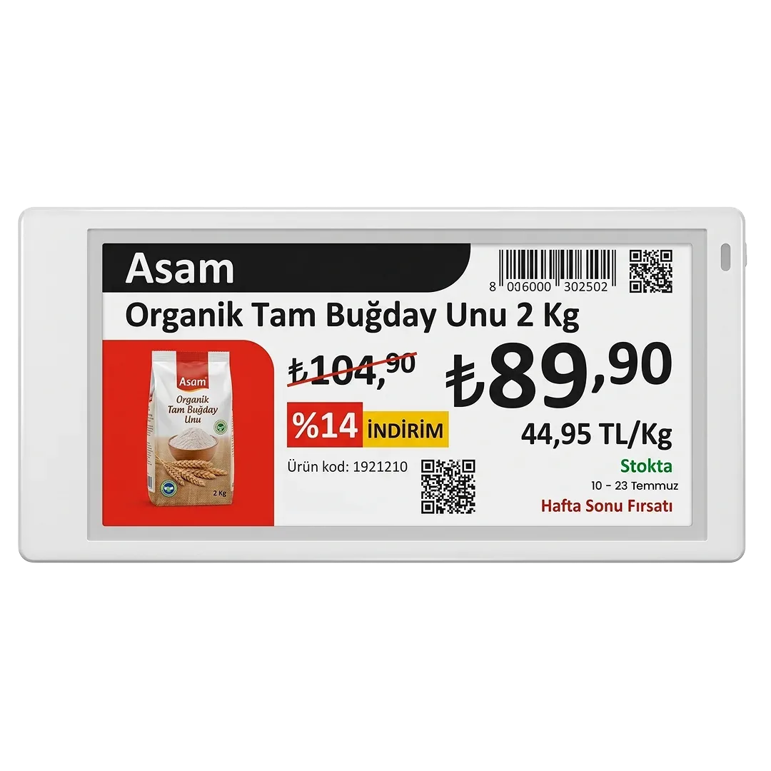 VyTag electronic shelf label in use