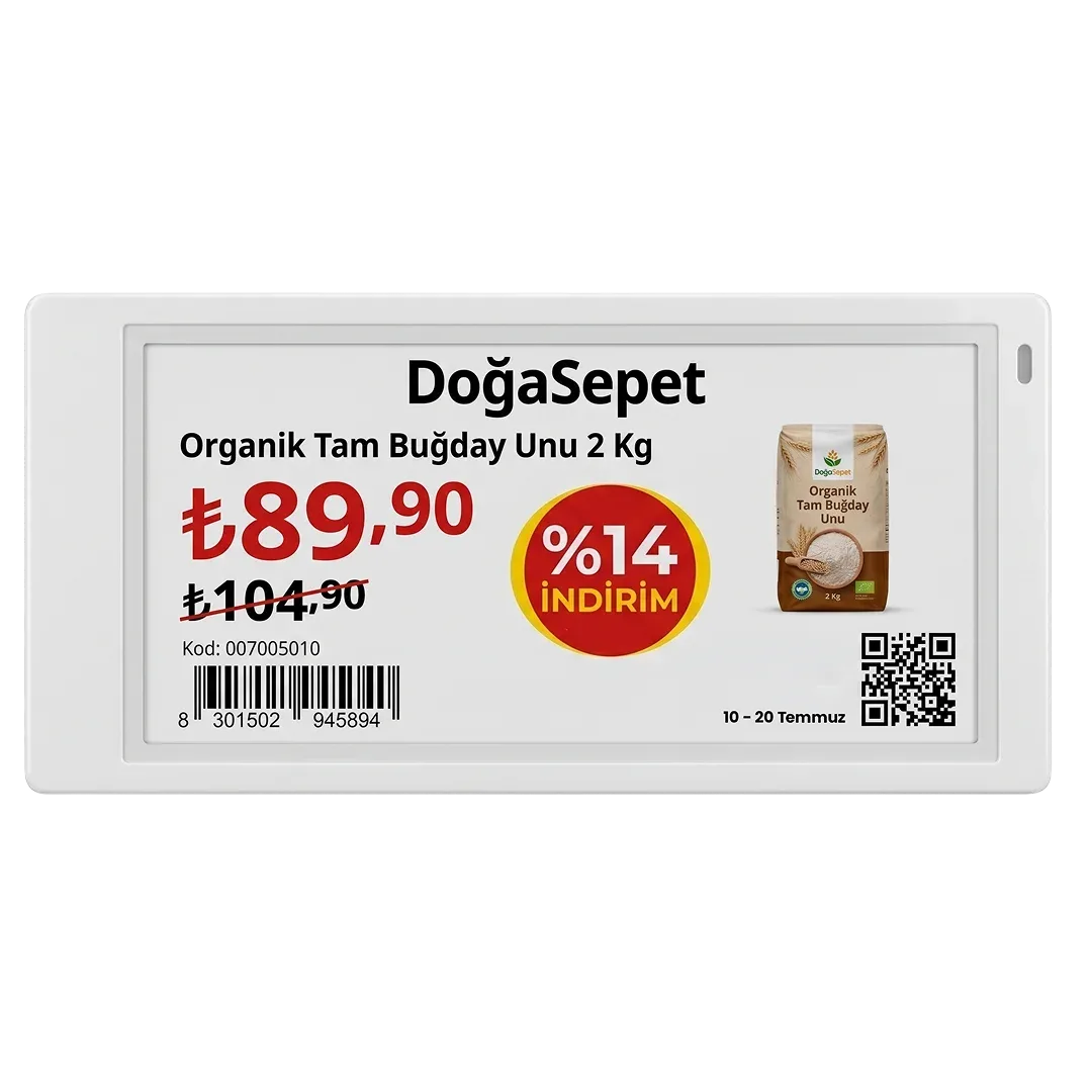 Discount label on a grocery aisle