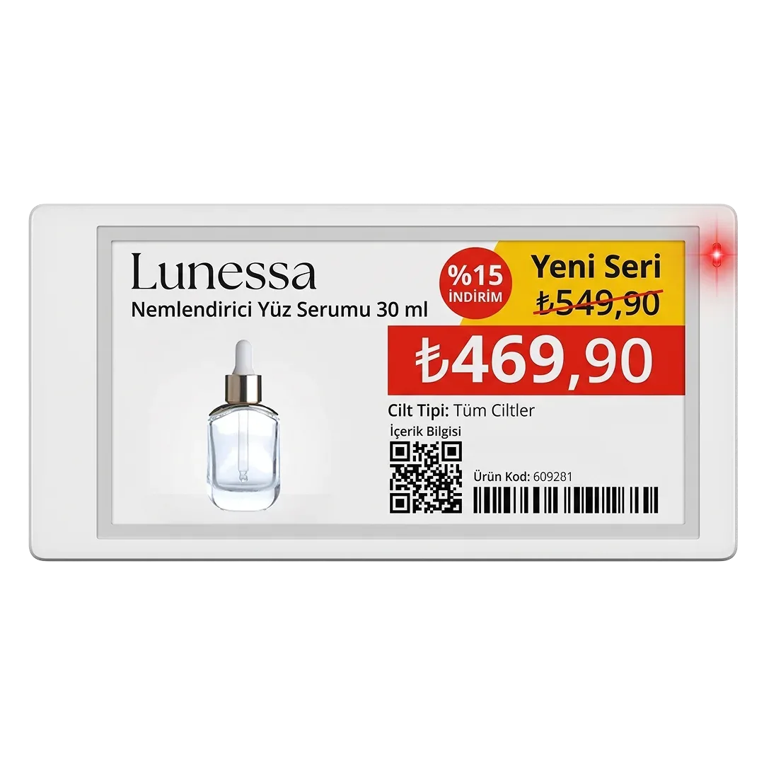 VyTag electronic shelf label in use