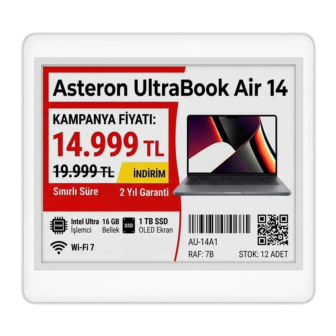 VyTag electronic shelf label in use