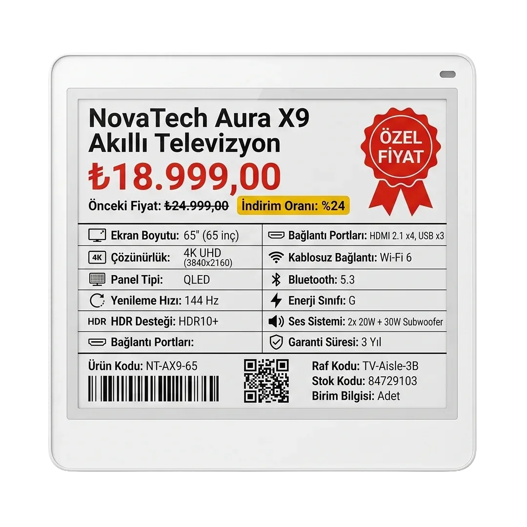 VyTag electronic shelf label in use