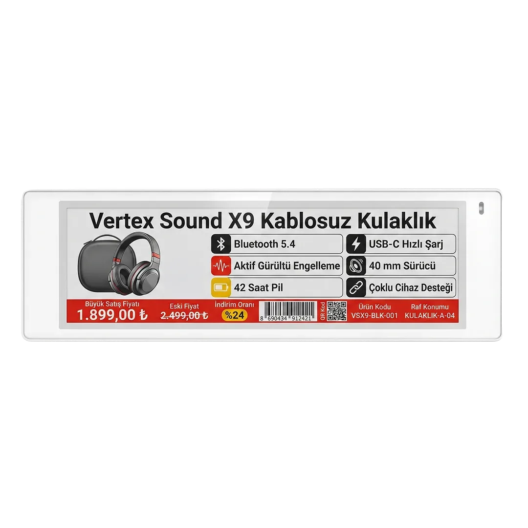 VyTag electronic shelf label in use