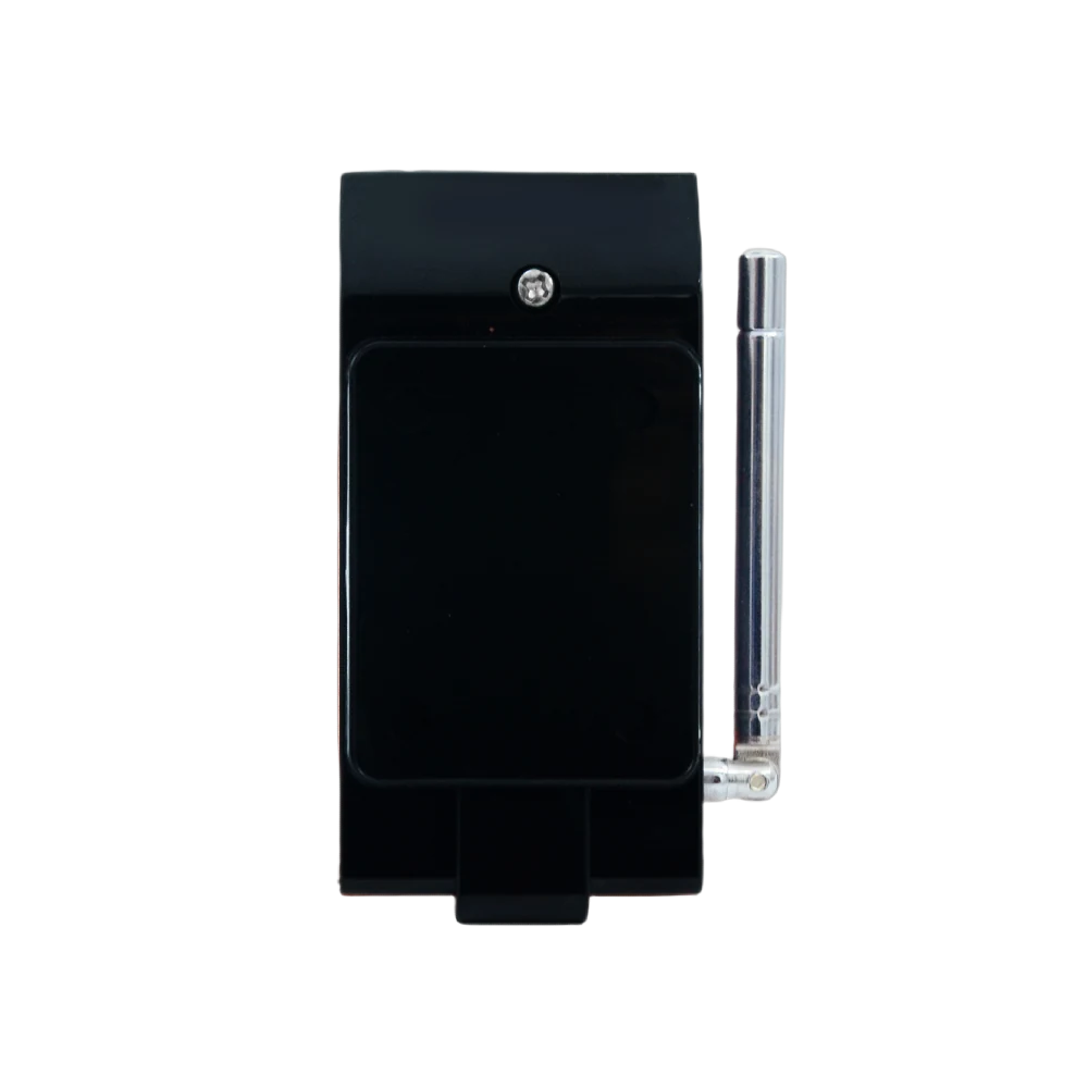 The Vycall F100 industrial call button from the back, with its mounting