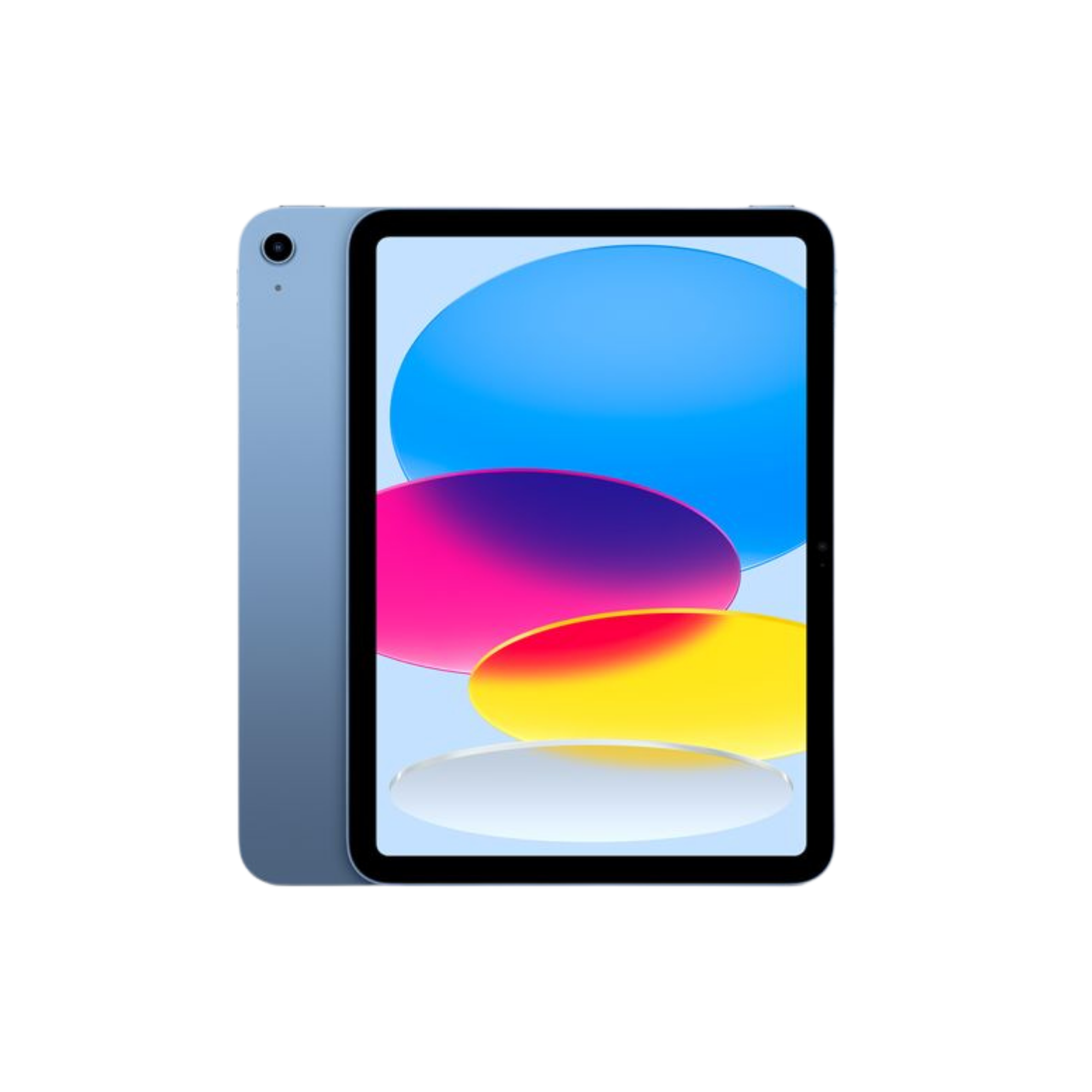 Apple iPad mavi renk — ön ve arka görünüm