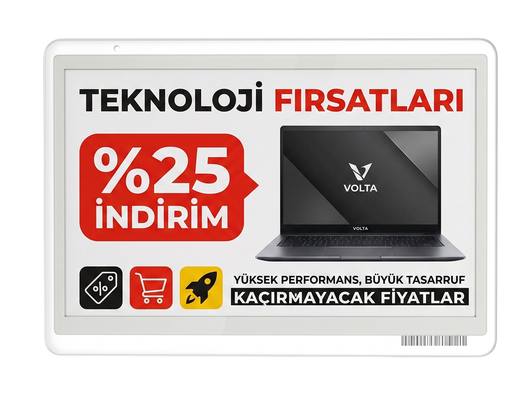 Altı renkli VyTag elektronik raf etiketi