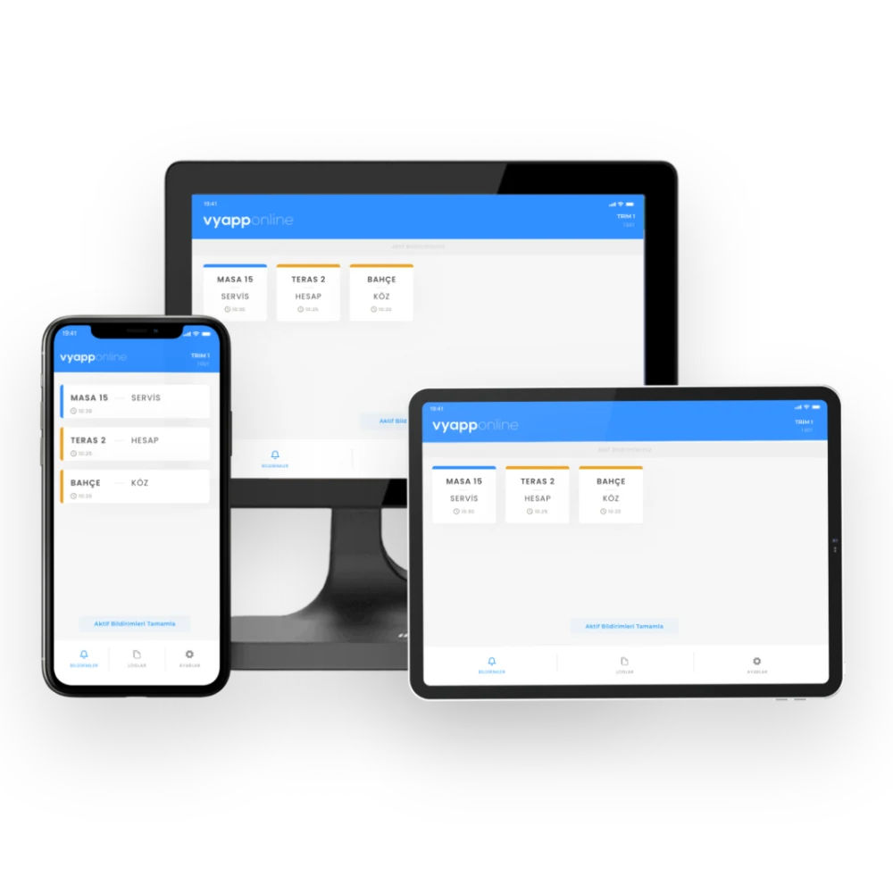 VyApp Smart Call telefon, tablet ve masaüstünde aynı çağrı ekranı