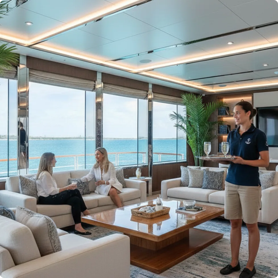 Kabin ve Salon Alanları için Yat Mürettebat Çağrı Sistemi