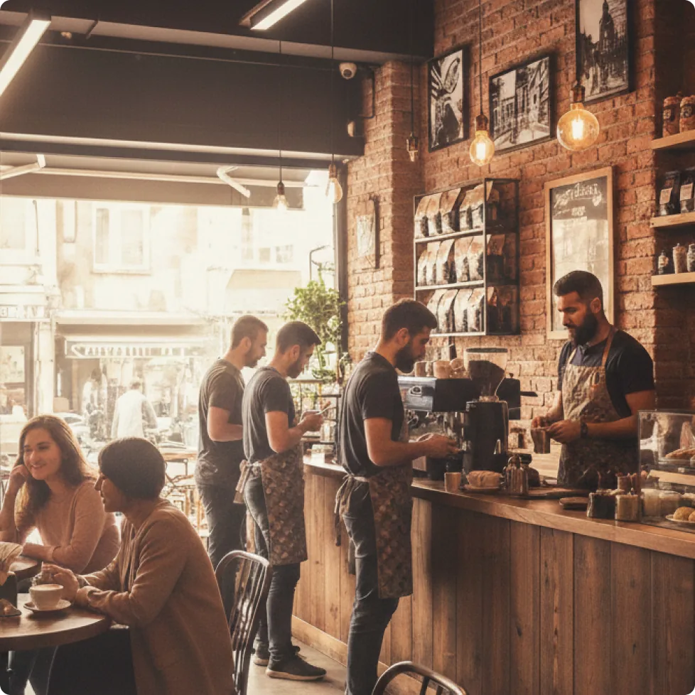 Kahve Dükkanları için Self-Servis Müşteri Çağrı Sistemi